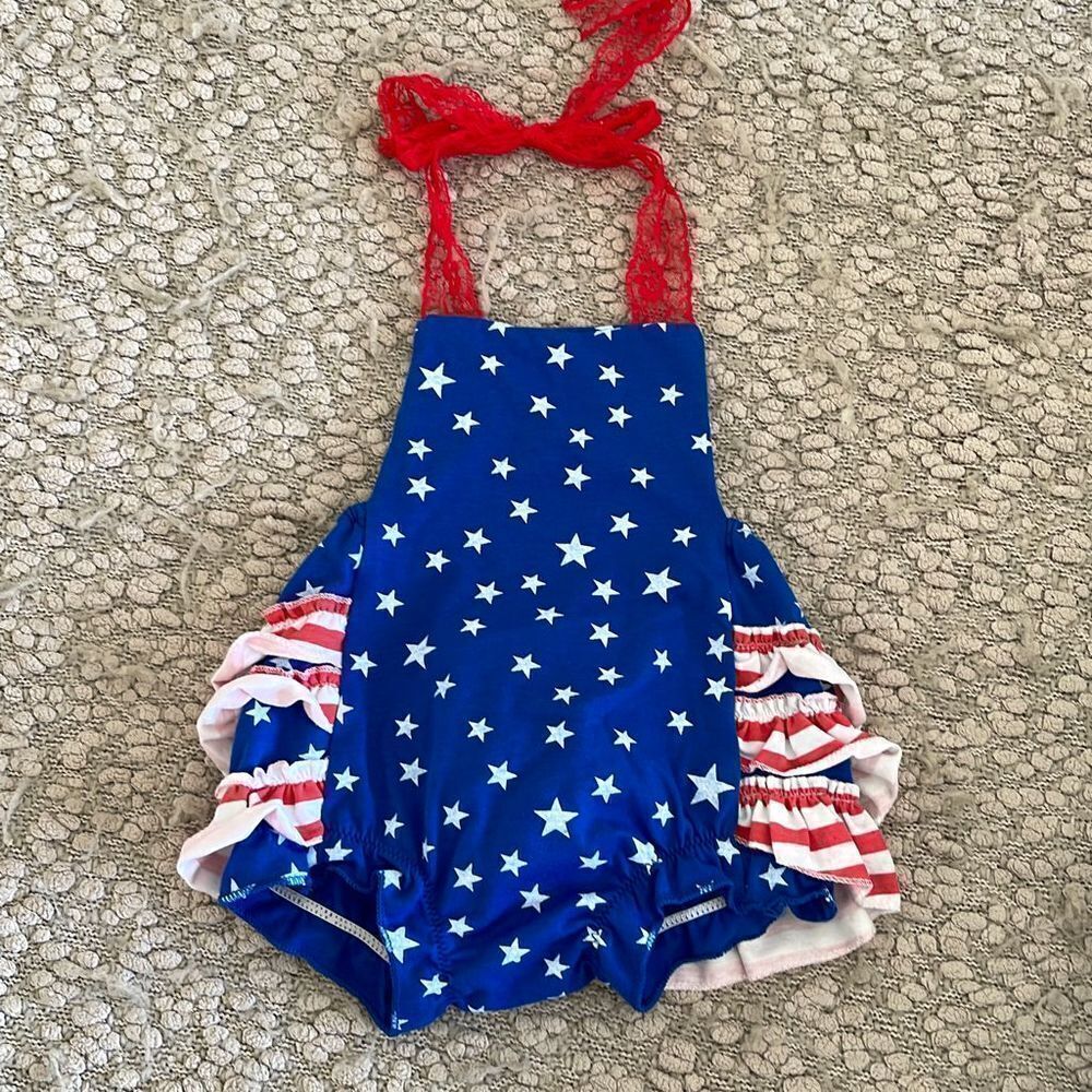 Baby Girl Stars‎ n Stripes Short Romper. 3-6 months